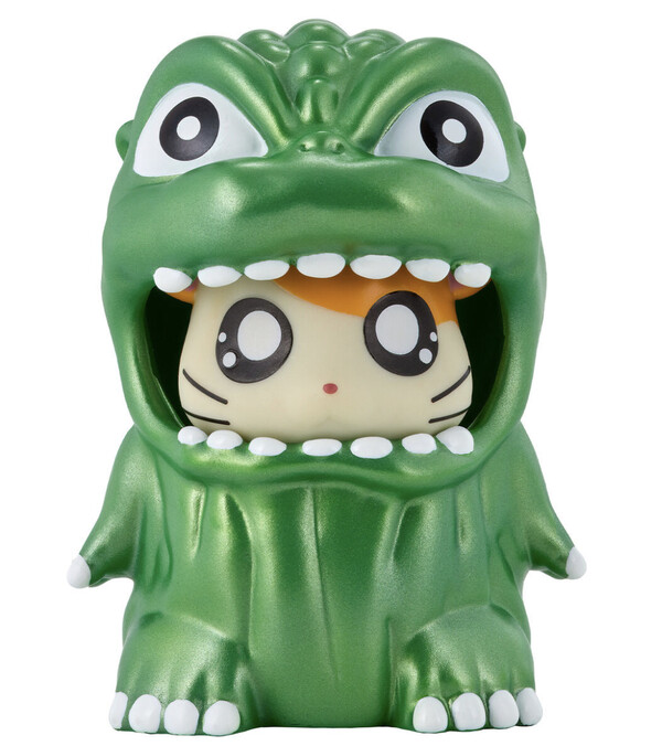 Gojira, Hamutarou (Metallic Green), Gojira, Tottoko Hamtaro, Bandai, Pre-Painted