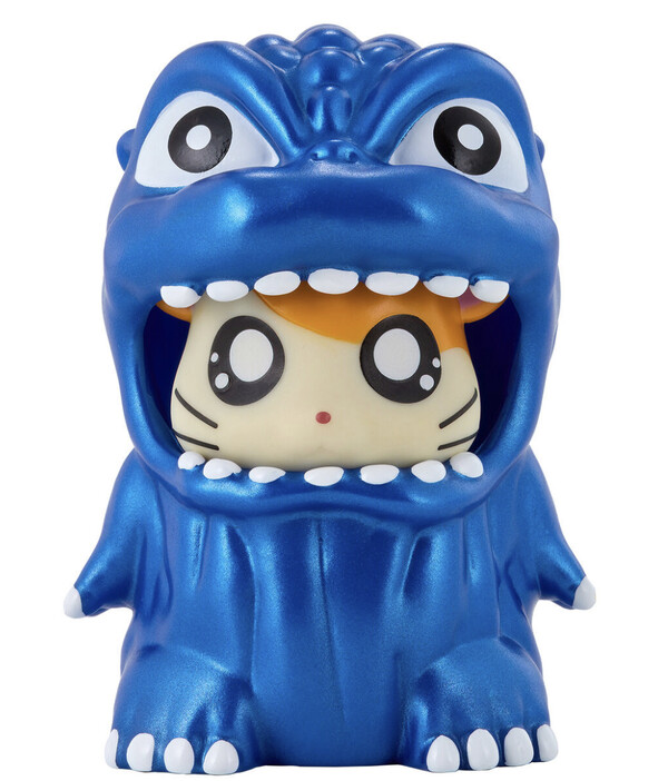Gojira, Hamutarou (Metallic Blue), Gojira, Tottoko Hamtaro, Bandai, Pre-Painted