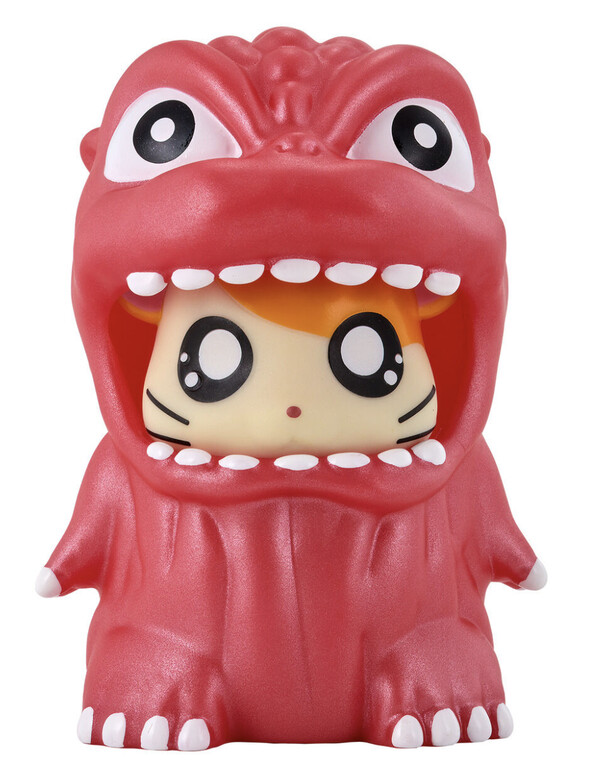 Gojira, Hamutarou (Metallic Red), Gojira, Tottoko Hamtaro, Bandai, Pre-Painted