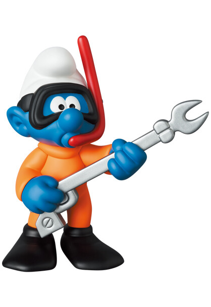 Smurf (Diver), The Smurfs, Medicom Toy, Pre-Painted, 4530956157368