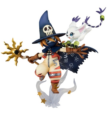 Tailmon, Wizarmon (Wizardmon & Tailmon), Digimon Adventure Movie, MegaHouse, Pre-Painted, 1/10
