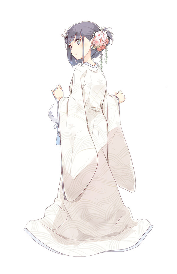 Sakurajima Mai (Shiromuku), Seishun Buta Yarou Wa Bunny Girl Senpai No Yume Wo Minai, Kadokawa, Pre-Painted, 1/7