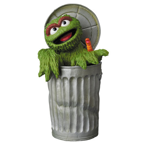 Oscar The Grouch, Slimey, Sesame Street, Medicom Toy, Pre-Painted