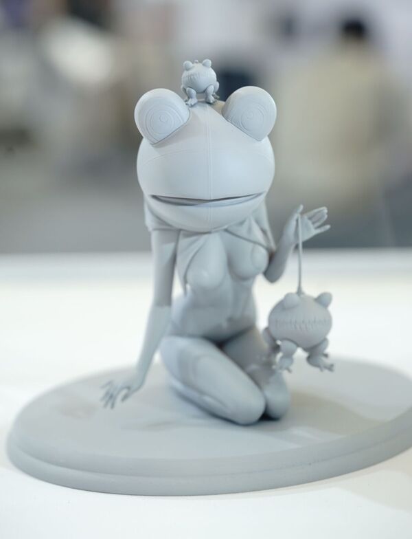 Frog Lady Peddling Her Young, Original, IATOYS, Pre-Painted