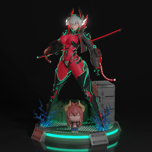 Zentreya, Zentreya Gecko, VShojo, Novel Horizons, Pre-Painted, 1/7