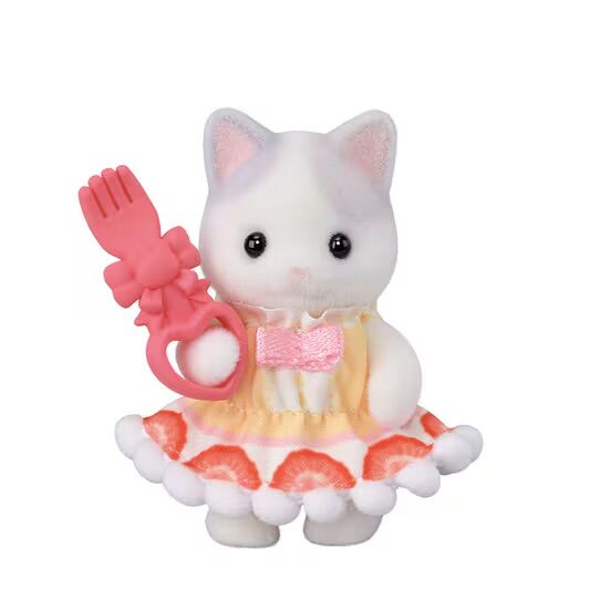 Aka-chan Cake Party Series [237771] (Latte Neko no Aka-chan to Fork no Stick), Sylvanian Families, Epoch, Action/Dolls