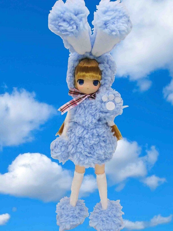 ChiiChi-chan [238228] (Rabbit Costume Poppin Color, Blue (Blonde Hair)), Mama Chapp Toy, Obitsu Plastic Manufacturing, Action/Dolls, 1/6