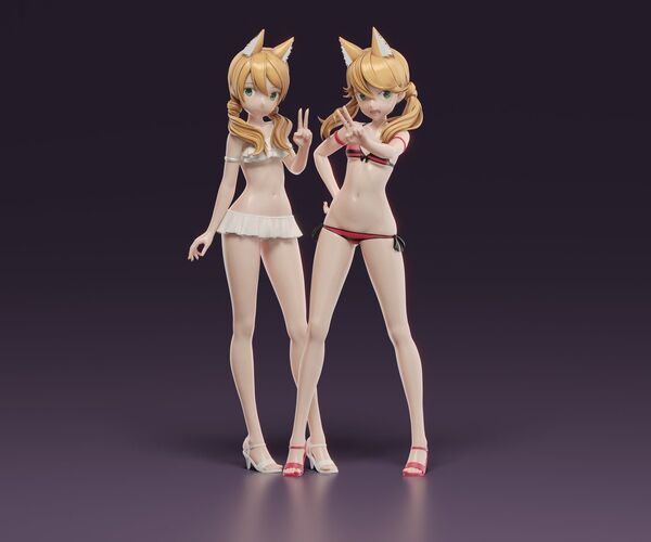 Kotomura Akane, Kotomura Amane (Mizugi), Alice Gear Aegis, Muscuto, Garage Kit, 1/6