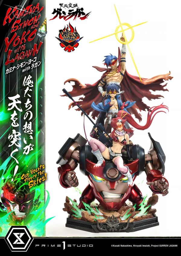 Kamina, Lagann, Simon, Yoko Littner (DX), Tengen Toppa Gurren-Lagann, Prime 1 Studio, Pre-Painted, 1/4, 4580708049557