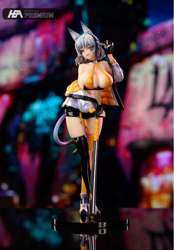 Cat Woman Deano (Baseball Girl), Original, Hea Premium, Pre-Painted, 1/4