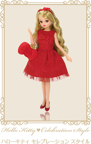 Hello Kitty, Licca-chan (Hello Kitty Celebration Style), Hello Kitty, Licca-chan, Takara Tomy, Action/Dolls, 4904810596622