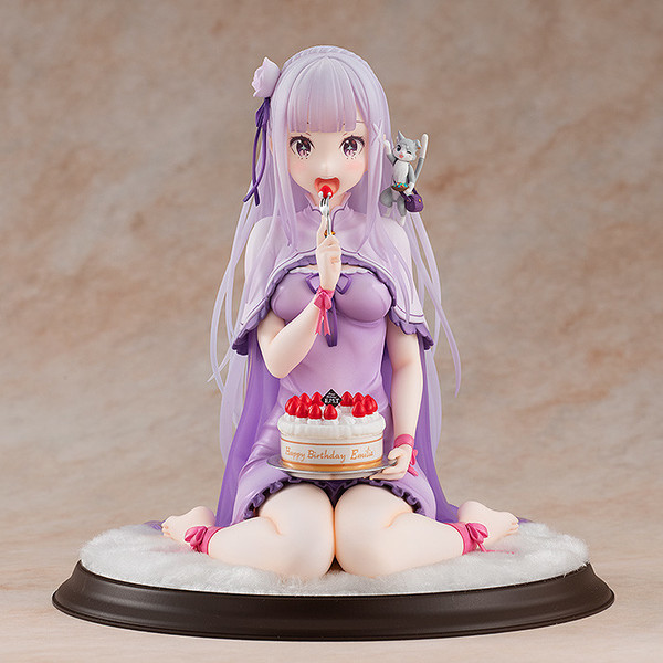 Emilia, Puck (Birthday Cake), Re:Zero Kara Hajimeru Isekai Seikatsu, Good Smile Company, Kadokawa, Pre-Painted, 1/7, 4935228249459