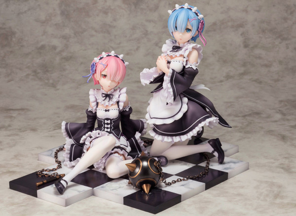 Ram, Rem, Re:Zero Kara Hajimeru Isekai Seikatsu, Ascii Media Works, Emontoys, Revolve, Pre-Painted, 1/8, 4942330101629