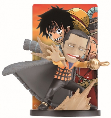 Luffy Monkey D., Crocodile (Sir Crocodile and Monkey D. Luffy Card Stand Figure), One Piece, Banpresto, Pre-Painted