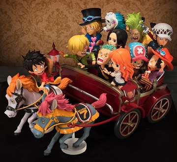 Luffy Monkey D., Sanji, Zoro Roronoa, Ace Portgas D., Nami, Hancock Boa, Law Trafalgar, Tony Tony Chopper, Sabo, Bartolomeo, Salome (Bartolomeo & Boa Hancock & Monkey D. Luffy & Nami & Portgas D. Ace & Roronoa Zoro & Sabo & Salome & Sanji & Tony Tony Chopper), One Piece, Banpresto, Pre-Painted