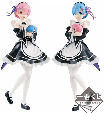 Rem, Ram (Ichiban Kuji ReZero kara Hajimeru Isekai Seikatsu～Happy Birthday REM&RAM!～ Rem & Ram), Re: Zero Kara Hajimeru Isekai Seikatsu, Banpresto, Pre-Painted