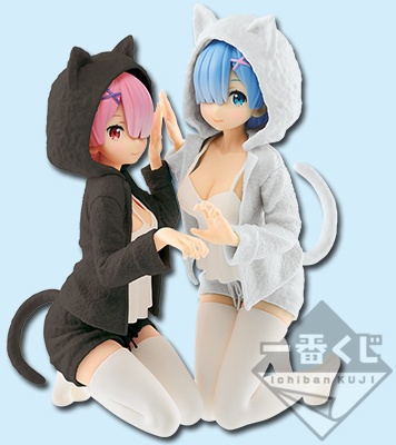 Rem, Ram (Rem & Ram Nyanko Mode Last One), Re: Zero Kara Hajimeru Isekai Seikatsu, Banpresto, Pre-Painted