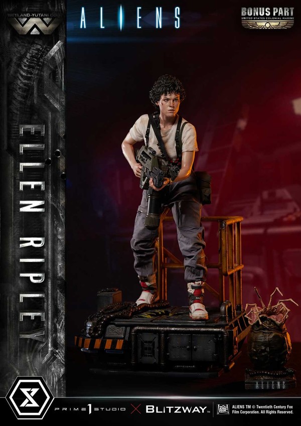 Ellen Ripley, Face Hugger (Bonus), Aliens, Prime 1 Studio, Blitzway, Pre-Painted, 1/4, 4580708041124