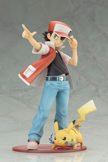 Pikachu, Red (Red with Pikachu), Pocket Monsters: The Origin, Pokemon, Kotobukiya, Pre-Painted, 1/8