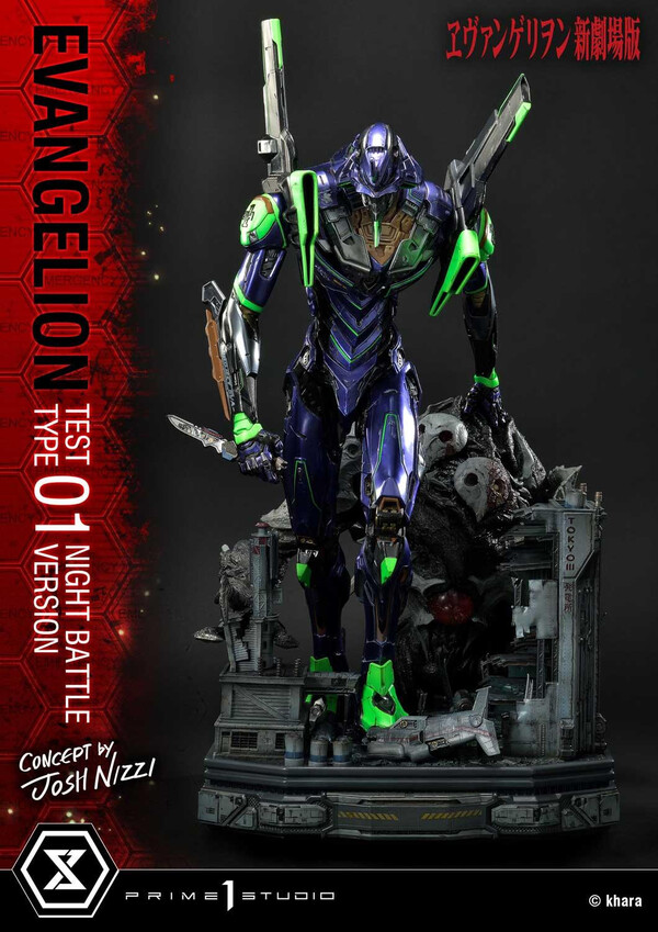 EVA-01, Sachiel (Night Battle), Evangelion Shin Gekijouban, Prime 1 Studio, Pre-Painted, 4580708040585