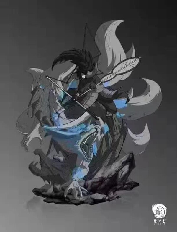Kyuubi, Uchiha Madara, Naruto Shippuuden, Ryu Studio, Pre-Painted, 1/6