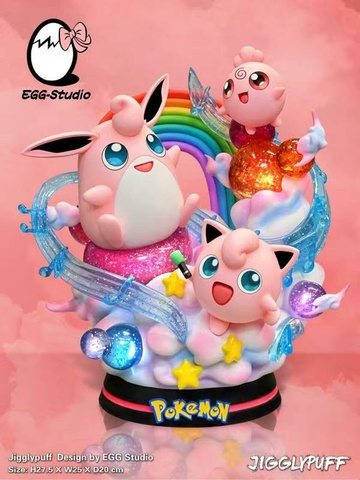 Igglybuff, Jigglypuff, Wigglytuff (Evolution Jigglypuff), Pokemon, Individual Sculptor, Pre-Painted