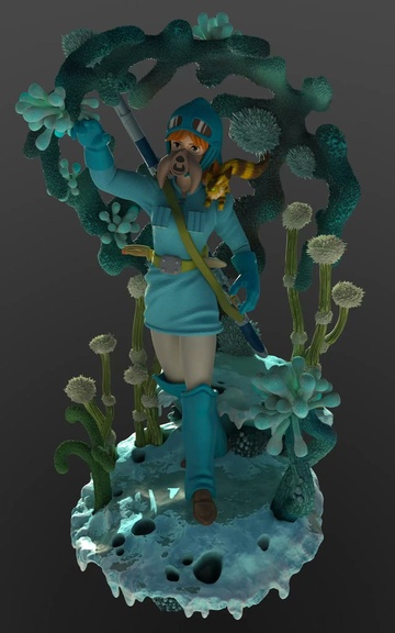 Nausicaä, Teto (Vol.2 Nausicaa of the Valley of the Wind), Nausicaa Of The Valley Of The Wind, Individual Sculptor, Pre-Painted, 1/4