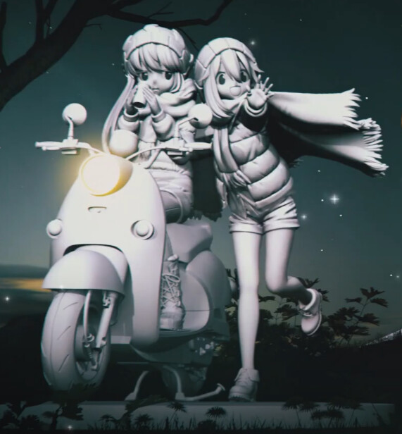 Kagamihara Nadeshiko, Shima Rin, Yurucamp Season 2, Prime 1 Studio, Pre-Painted