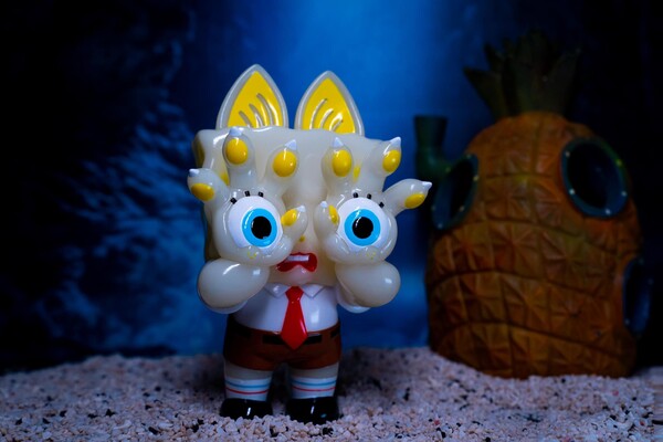 Onigiri, SpongeBob SquarePants (Glow in the Dark), Hell's Cat Onigiri, SpongeBob SquarePants, Unbox Industries, Pre-Painted
