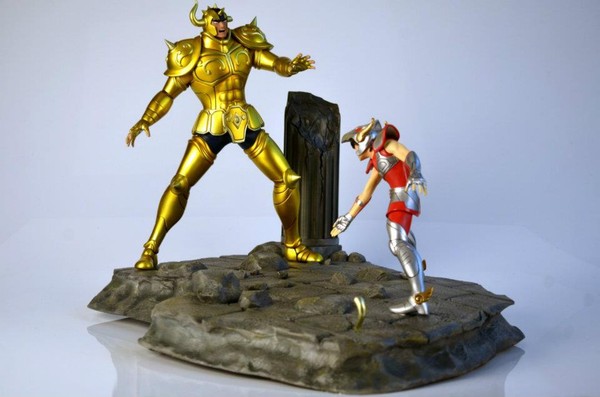 Pegasus Seiya, Taurus Aldebaran (Diorama), Saint Seiya, IRON Studios, PiziiToys, Toei Animation, Pre-Painted, 1/7