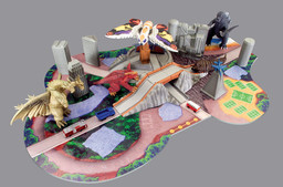 Baragon, Gojira, King Ghidorah, Mothra, Mothra Larvae (Bandai Creation Wave 1), Gojira, Mothra, King Ghidorah Daikaijuu Soukougeki, Bandai, Pre-Painted