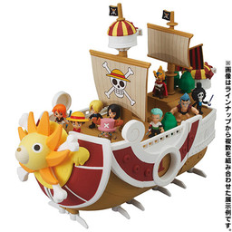 Bartholomew Kuma, Brook, Duval, Franky, Monkey D. Luffy, Motobaro, Nami, Nico Robin, Rob Lucci, Roronoa Zoro, Sanji, Sogeking, Thousand Sunny, Tony Tony Chopper (Memorial Log Ship, Play Set), One Piece, Bandai, Pre-Painted, 4543112647436