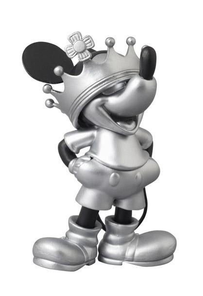 Mickey Mouse (Black and Silver, Crown), Disney, Medicom Toy, Roen, Pre-Painted, 4530956151632