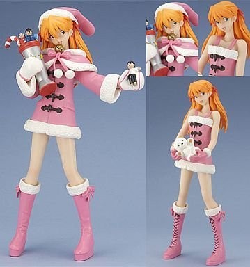 Ikari Shinji, Kaji Ryouji, Katsuragi Misato, Souryuu Asuka Langley (Santa Asuka, Limited Color, Sweet Pink), Shin Seiki Evangelion, Amie-Grand, Hobby Japan, Pre-Painted, 1/6, 4525296020144