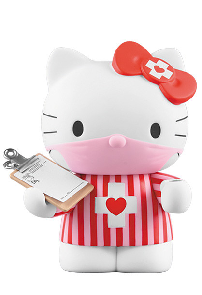 Hello Kitty (Candy Stripe), Hello Kitty, Medicom Toy, Dr. Romanelli, Pre-Painted
