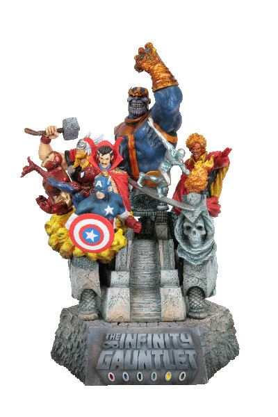 Adam Warlock, Captain America, Doctor Strange, Galactus, Hate, Iron Man, Kronos, Living Tribunal, Lord Chaos, Love, Master Order, Silver Surfer, Spider-Man, Thanos, The Stranger, Thor, Uatu the Watcher, The Infinity Gauntlet, Kotobukiya, Pre-Painted, 4934054090884