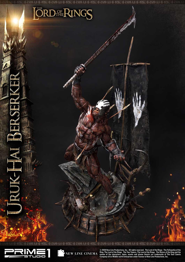 Uruk-Hai Berserker, Lord Of The Rings: The Two Towers, Prime 1 Studio, Pre-Painted, 1/4, 4582535944876