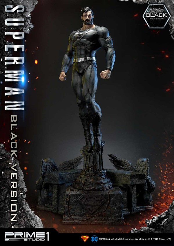 Superman (Black), Superman, Prime 1 Studio, Pre-Painted, 1/3, 4562471901843
