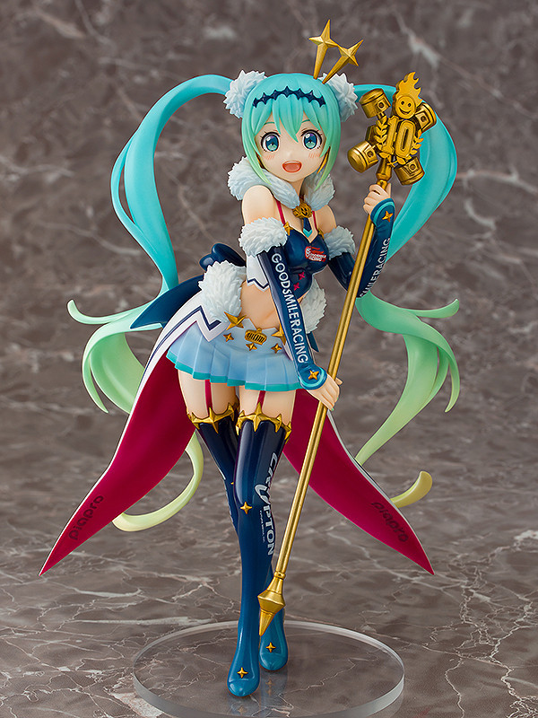 Hatsune Miku (Racing 2018, Challenging to the Top), Good Smile Racing, Aquamarine, Good Smile Company, Pre-Painted, 1/7, 4562369651072