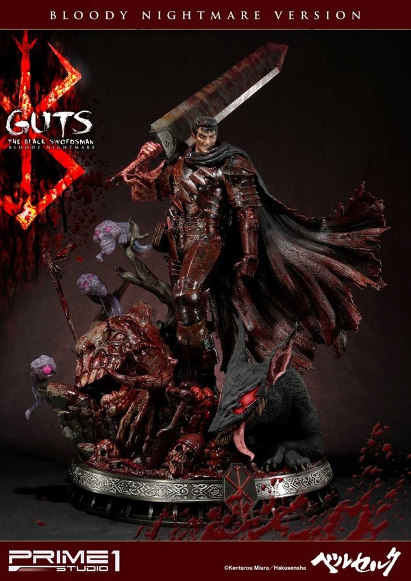 Guts, Yami no Kemono (Kuro no Kenshi, Bloody Nightmare), Berserk, Prime 1 Studio, Pre-Painted, 1/4, 4562471906992