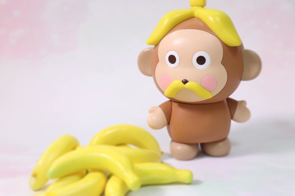 Osaru no Monkichi (Banana Mustache Edition), Osaru No Monkichi, Sanrio Characters, Unbox Industries, Pre-Painted