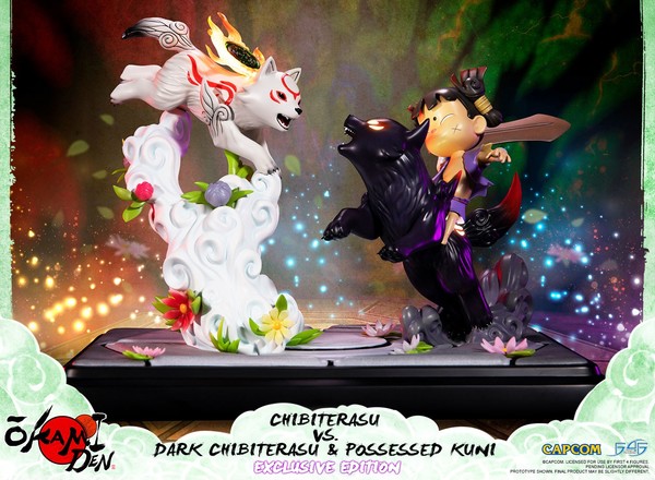 Chibiterasu, Dark Chibiterasu, Kuninushi (Chibiterasu vs. Dark Chibiterasu & Possessed Kuni (Exclusive Edition)), Ookamiden: Chiisaki Taiyou, First 4 Figures, Pre-Painted