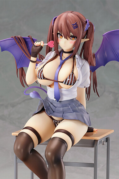 Devilish Girl Rumiru, Original, Native, Pink Cat, Pre-Painted, 1/6, 4582533290227