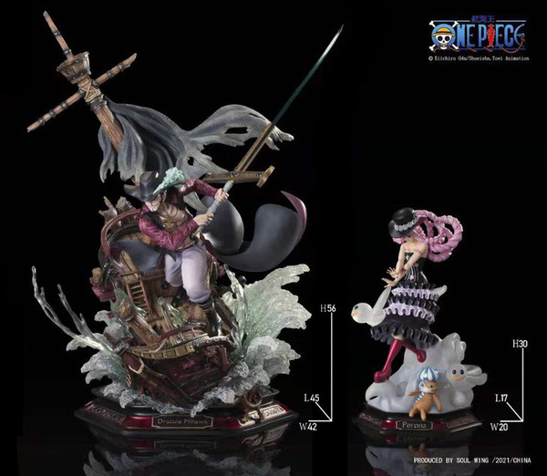Dracule Mihawk, Perona, One Piece, Soul Wing, Pre-Painted, 1/6