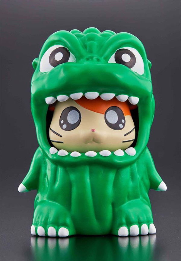 Gojira, Hamutarou (Green), Gojira, Tottoko Hamtaro, Bandai, Pre-Painted