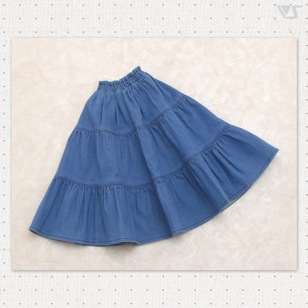 Denim Tiered Skirt, Volks, Accessories, 4518992428352
