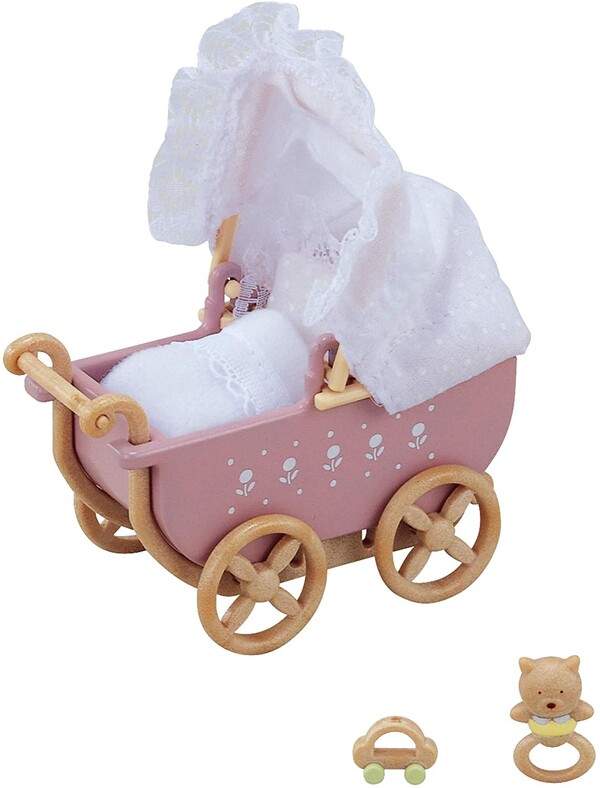 Uba Car Set (Pink stroller), Sylvanian Families, Epoch, Accessories