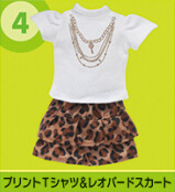 Print T-shirt & Leopard Skirt, Re-Ment, Accessories, 1/6, 4521121503424