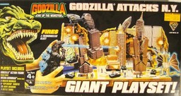 Gojira, Mecha King Ghidorah (Godzilla Attacks N.Y. Giant Playset), Gojira Vs. King Ghidorah, Trendmasters, Action/Dolls