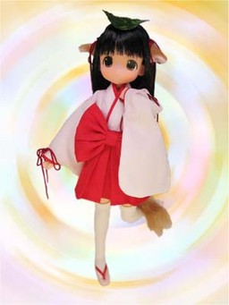 Moko-chan [102592] (Miko Kitsune, Red), Mama Chapp Toy, Obitsu Plastic Manufacturing, Action/Dolls, 1/6